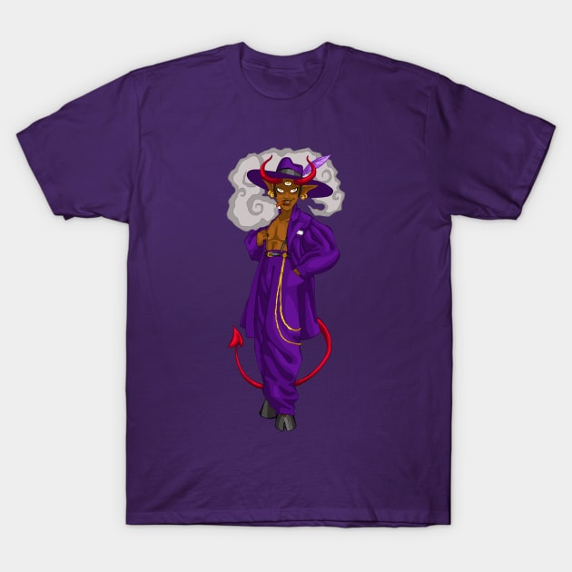 Ultra Violet Demon T-Shirt by Von Plundercat